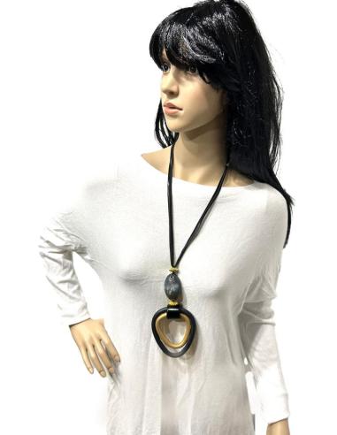COLLARES MUJER NEGROS ORIGINALES CON COLGANTE ETNICO ASTA