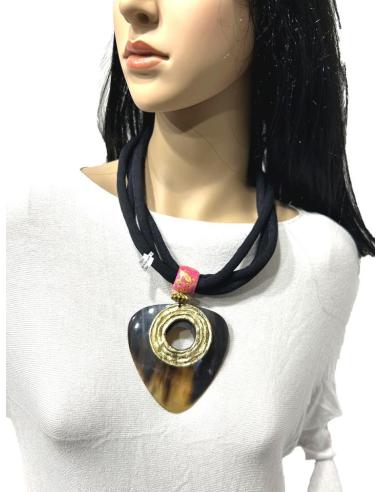 COLLARES MUJER NEGROS CORTOS ORIGINALES DE ESTILO ETNICOS