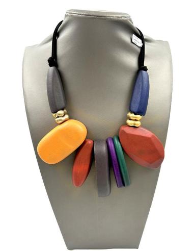 COLLARES MUJER CORTOS EN MULTICOLOR ARTE TRIBAL PARA LOOK DE DIA