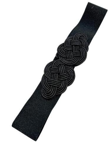CINTURONES DE FIESTA NEGROS ELASTICOS PARA INVITADA Y MADRINA