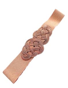CINTURONES DE FIESTA TONO ORO ROSA ELASTICOS PARA INVITADAS
