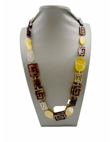 COLLARES MOSTAZA Y MARRON LARGOS PARA REALAR EL LOOK