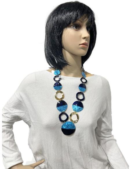 COLLARES DE MODA AZULES LARGOS IDEAL FONDO DE ARMARIO