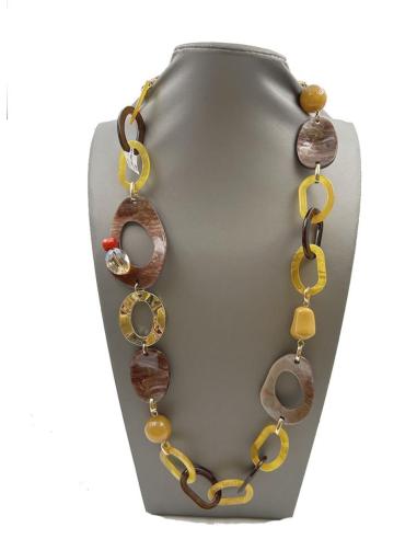 COLLARES MOSTAZA CON ESLABONES GRANDES FACIL DE CONJUNTAR