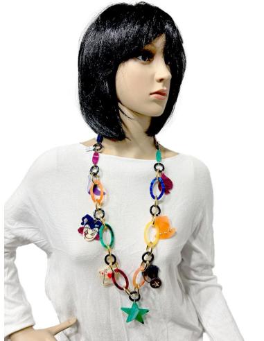 COLLARES COLORIDOS CON ARLEQUIN Y CARTAS IDEALES PARA LUCIR CON TODO