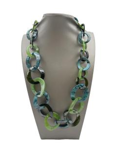 COLLARES VERDES CON ESLABONES GRANDES PRECIOSO COLOR MODA