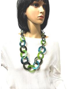 COLLARES VERDES CON ESLABONES GRANDES PRECIOSO COLOR MODA 2