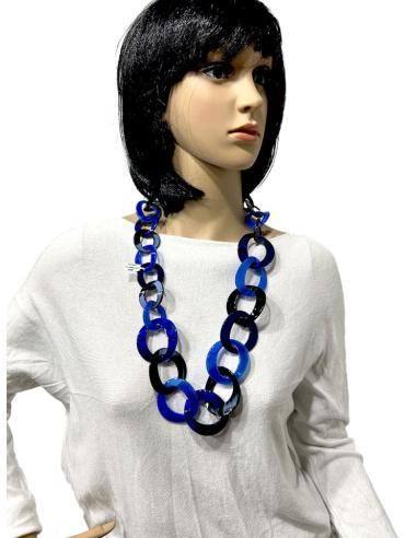 COLLARES AZULONES CON ESLABONES GRANDES PARA LOOK DE DIA