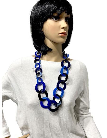 COLLARES AZULONES CON ESLABONES GRANDES PARA LOOK DE DIA