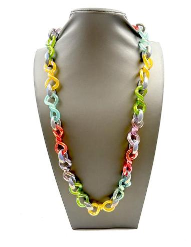 COLLARES BONITOS LARGOS EN TONOS PASTEL Y ORIGINAL ESLABON