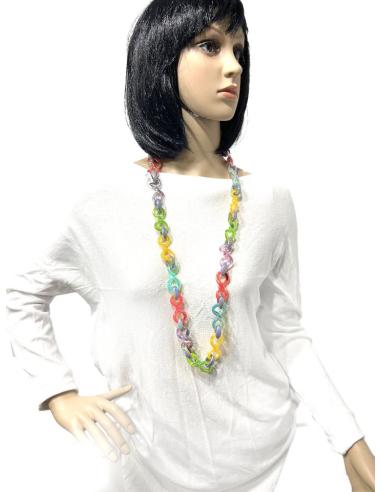 COLLARES BONITOS LARGOS EN TONOS PASTEL Y ORIGINAL ESLABON