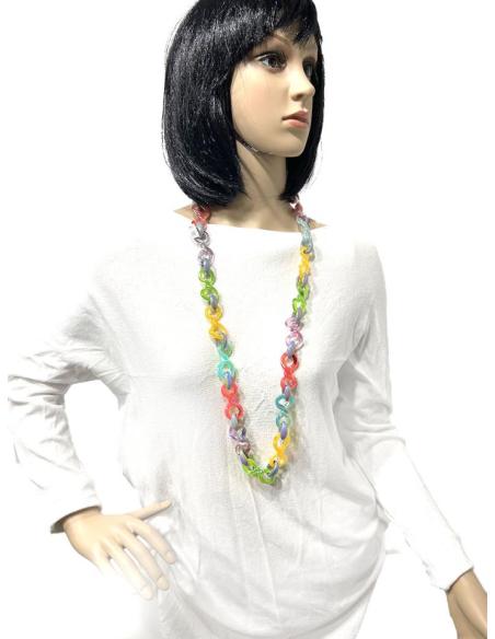 COLLARES BONITOS LARGOS EN TONOS PASTEL Y ORIGINAL ESLABON