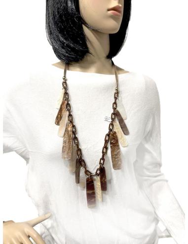 COLLARES MARRONES ORIGINALES IDEALES COMO FONDO DE ARMARIO