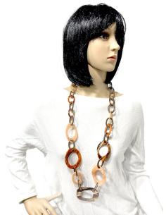 COLLARES NARANJAS CON ESLABONES GRANDES JUEGO DE FORMAS 2