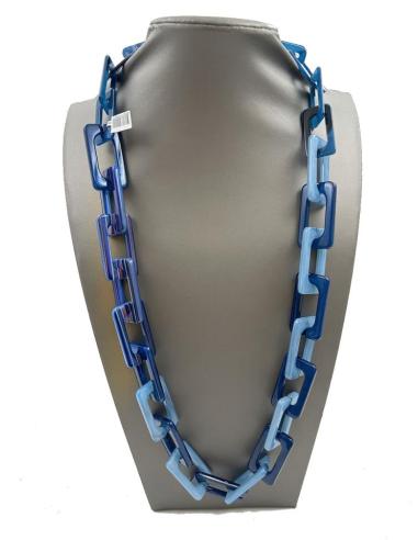 COLLARES LARGOS AZULONES CON ORIGINAL ESLABON RECTANGULAR