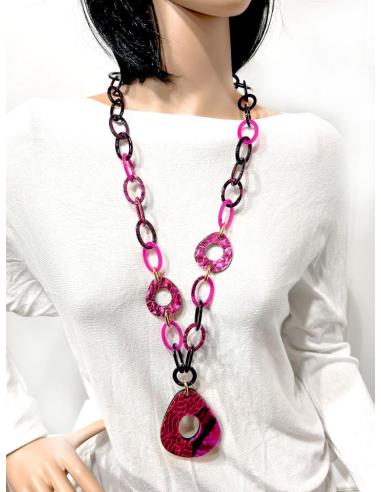COLLARES BONITOS LARGOS DE ESLABON JUEGO DE COLOR Y DE FORMAS