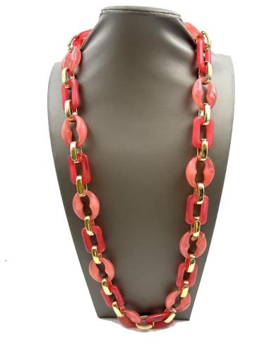 COLLARES CORAL LARGOS DE ESLABONES CALABROTE SIEMPRE DE MODA Y TENDENCIA