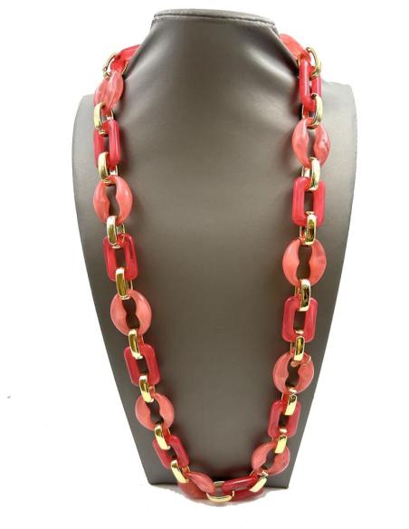 COLLARES CORAL LARGOS DE ESLABONES CALABROTE SIEMPRE DE MODA Y TENDENCIA