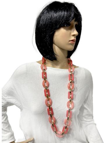 COLLARES CORAL LARGOS DE ESLABONES CALABROTE SIEMPRE DE MODA Y TENDENCIA