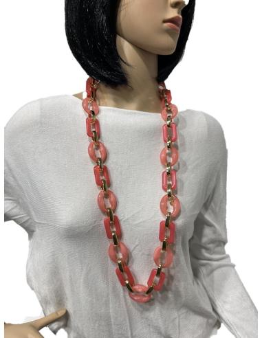 COLLARES CORAL LARGOS DE ESLABONES CALABROTE SIEMPRE DE MODA Y TENDENCIA