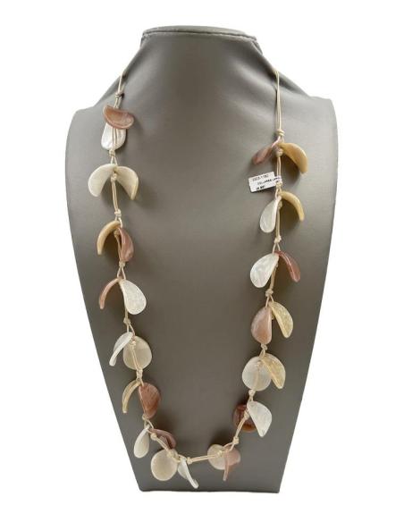 COLLARES BEIGE Y MARRON CLARO PARA LLEVAR LARGO O CORTO