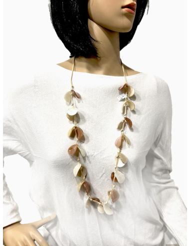 COLLARES BEIGE Y MARRON CLARO PARA LLEVAR LARGO O CORTO