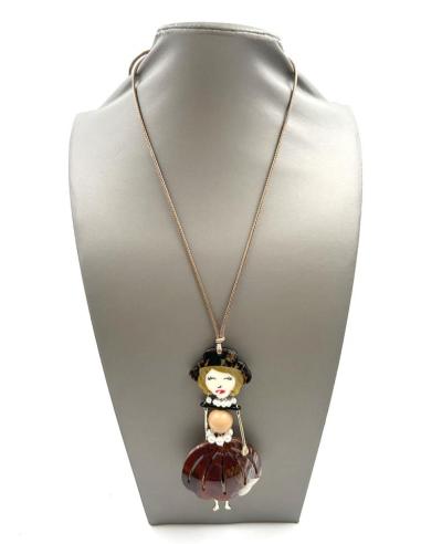 COLLARES ORIGINALES GRANATES LARGOS DE MUJER CON SOMBRERO