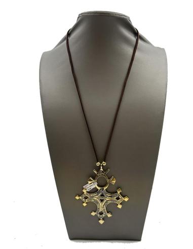 COLLARES CON CRUCES TUAREG DORADAS ESTILO TRIBAL UNISEX