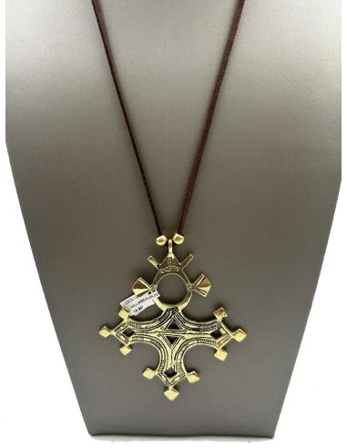 COLLARES CON CRUCES TUAREG DORADAS ESTILO TRIBAL UNISEX