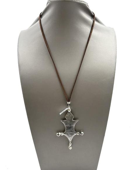 COLLARES CON CRUCES TUAREG PLATEADA ESTILO TRIBAL UNISEX