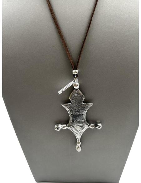 COLLARES CON CRUCES TUAREG PLATEADA ESTILO TRIBAL UNISEX