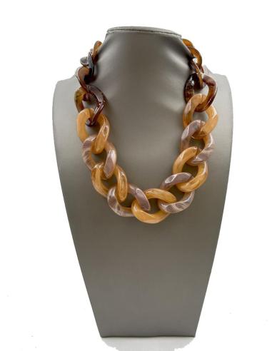 COLLARES MUJER DE ESLABONES GRANDES EN ESTE BONITO TONO ANARANJADO