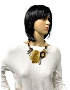 COLLARES ORIGINALES CON DISEÑO MODERNO TONO CAREY Y NEGRO 2