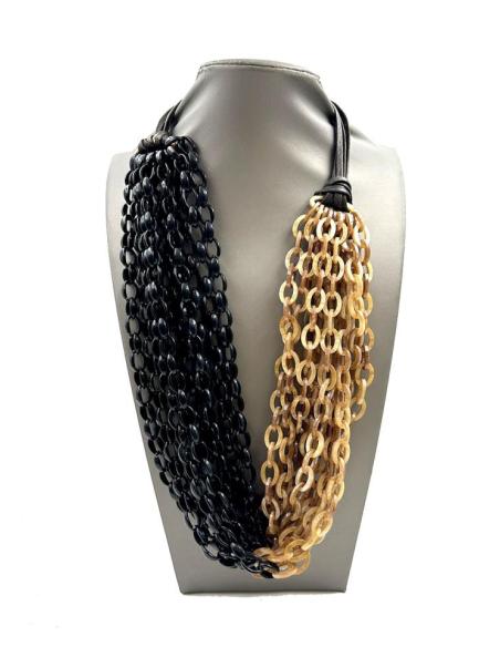 COLLARES ORIGINALES NEGROS Y CAREY INSPIRACION EN LA CULTURA AFRICANA