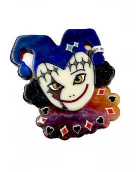 BROCHES MUJER DE ARLEQUIN DIVERTIDO PARA ANIMAR PRENDAS