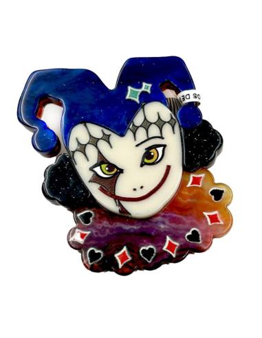 BROCHES MUJER DE ARLEQUIN DIVERTIDO PARA ANIMAR PRENDAS
