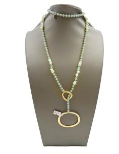 COLLARES LARGOS VERDE AGUA PARA ANIMAR PRENDAS DE VESTIR