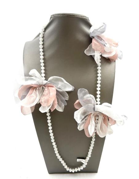 COLLARES BLANCOS MUY BONITOS PARA LLEVAR LARGO O CORTO