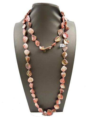 COLLARES CORAL DE NACAR PARA LLEVAR LARGO O CON DOBLE VUELTA