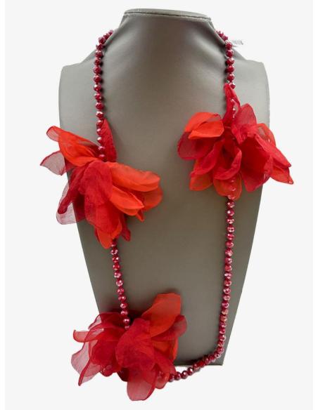 COLLARES ROJOS MUY BONITOS PARA LLEVAR LARGO O CORTO