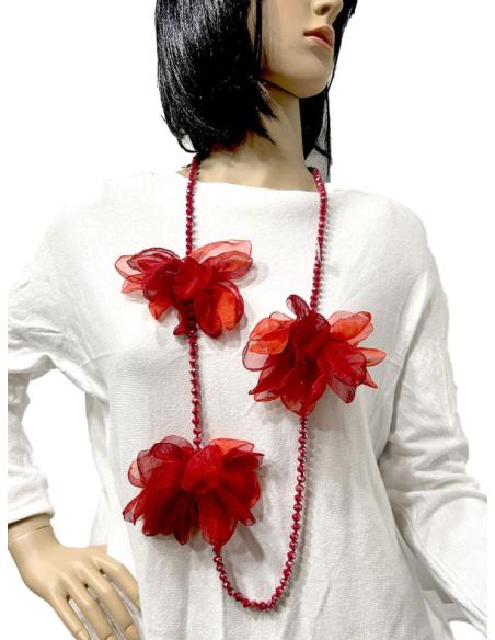 COLLARES ROJOS MUY BONITOS PARA LLEVAR LARGO O CORTO