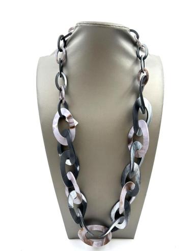 COLLARES MUJER NEGROS Y GRISES DE ELSABON GRANDE DE MODA