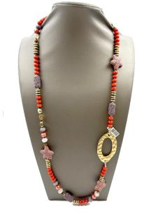 COLLARES ROJOS LARGOS IDEALES PARA LUCIR PRENDAS DE DIA