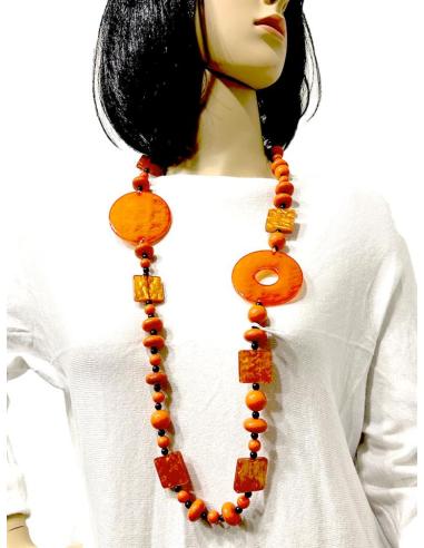 BONITOS COLLARES NARANJAS LARGOS IDEAL PARA JERSEYS Y VESTIDOS