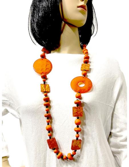 BONITOS COLLARES NARANJAS LARGOS IDEAL PARA JERSEYS Y VESTIDOS