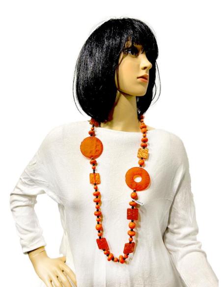 BONITOS COLLARES NARANJAS LARGOS IDEAL PARA JERSEYS Y VESTIDOS