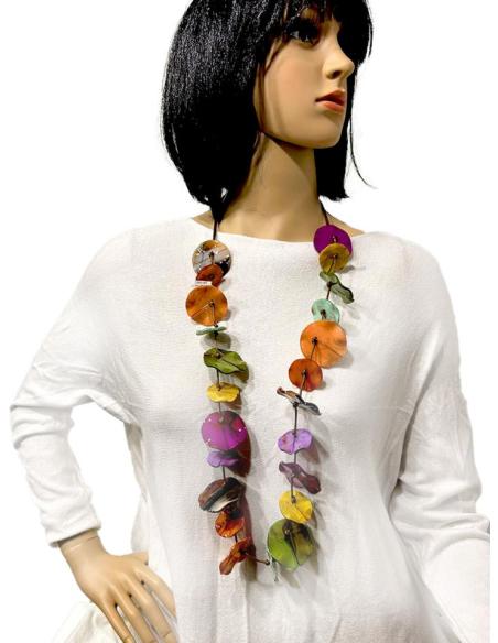 COLLARES CON ESPECTACULAR COLORIDO PARA LLEVAR LARGO O CORTO