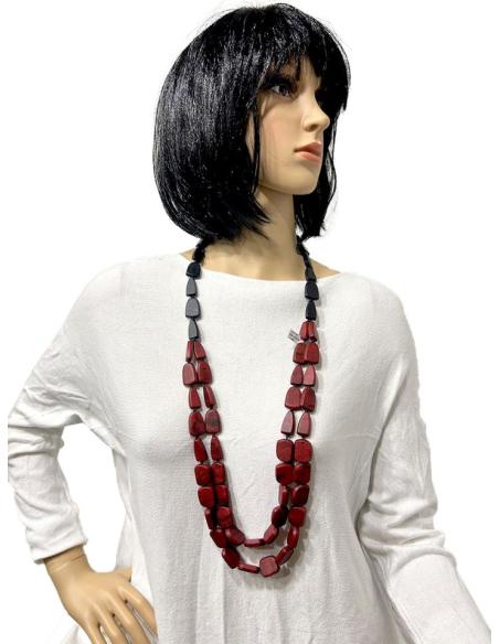 COLLARES NEGROS Y GRANATES MUY BONITOS PARA REALZAR TU OUTFIT