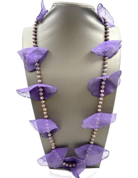 COLLARES MORADOS LARGOS BONITOS PARA LLEVAR LARGO O CORTO