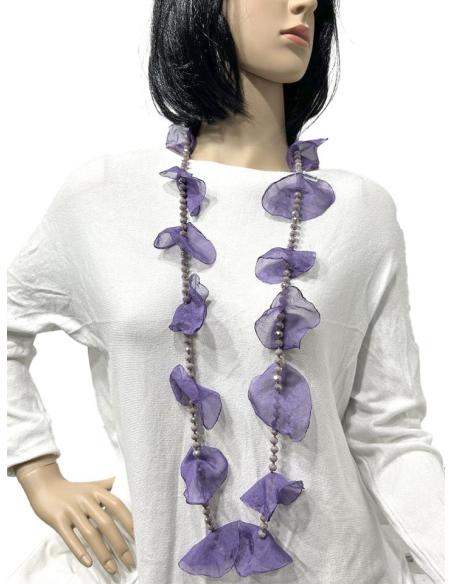 COLLARES MORADOS LARGOS BONITOS PARA LLEVAR LARGO O CORTO